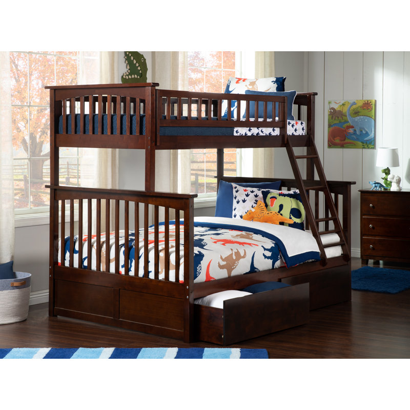 Harriet Bee Abel Twin Over Full Bunk Bed with Drawers & Reviews